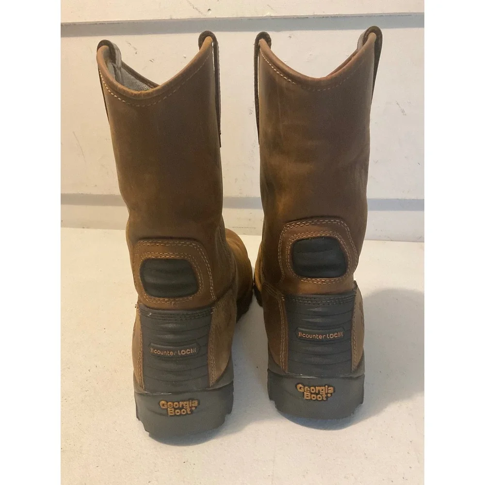 Georgia Boot Eagle One Waterproof Wellington Mens 11M Brown Work Boots GB00314